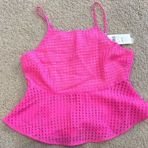 Gianni Bini Hot Pink Textured Tank Top